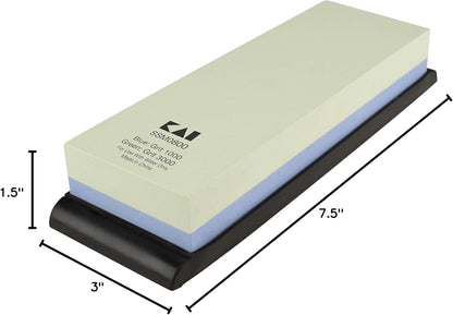 Combined Whetstone Sharpener, 3000 and 6000 Grit Combination Whetstone, Dual Sided Knife Sharpener for Professional and Home Chefs