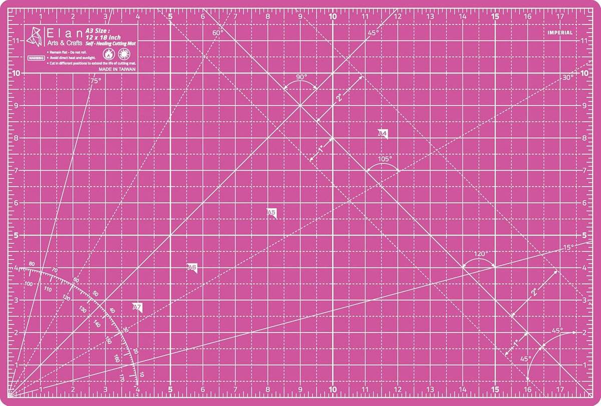 Cutting Mat A3 Pink & Purple, Self Healing Cutting Mat 12x18 Inch, 5-Ply Craft Board Pink, Hobby Board for Crafts 12x18 Inch