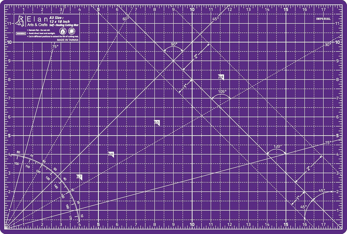 Cutting Mat A3 Pink & Purple, Self Healing Cutting Mat 12x18 Inch, 5-Ply Craft Board Pink, Hobby Board for Crafts 12x18 Inch