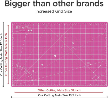 Cutting Mat A3 Pink & Purple, Self Healing Cutting Mat 12x18 Inch, 5-Ply Craft Board Pink, Hobby Board for Crafts 12x18 Inch