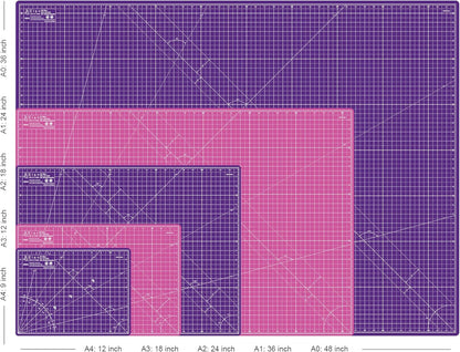 Cutting Mat A3 Pink & Purple, Self Healing Cutting Mat 12x18 Inch, 5-Ply Craft Board Pink, Hobby Board for Crafts 12x18 Inch