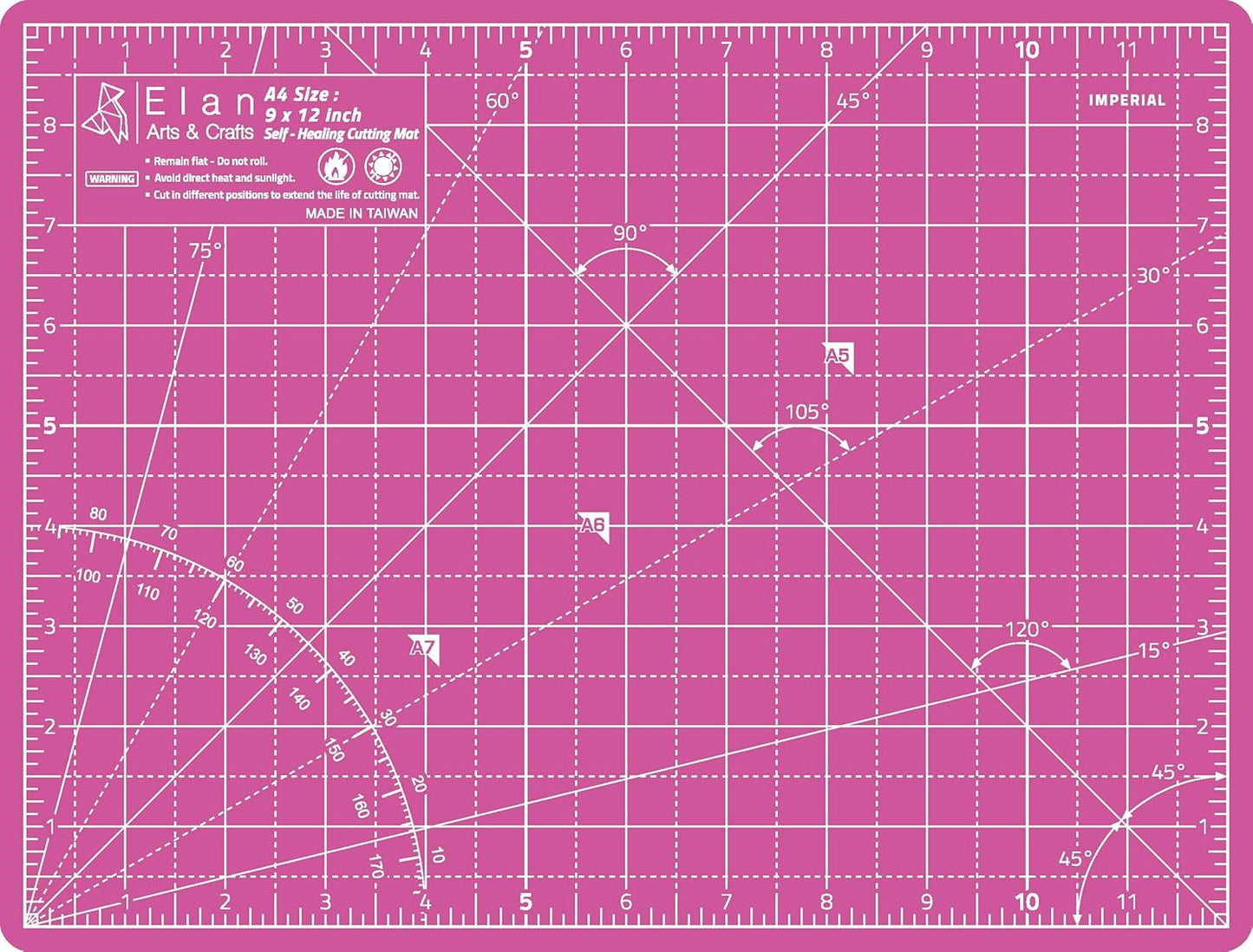 Cutting Mat A3 Pink & Purple, Self Healing Cutting Mat 12x18 Inch, 5-Ply Craft Board Pink, Hobby Board for Crafts 12x18 Inch