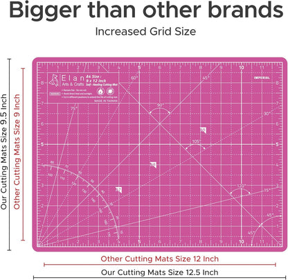 Cutting Mat A3 Pink & Purple, Self Healing Cutting Mat 12x18 Inch, 5-Ply Craft Board Pink, Hobby Board for Crafts 12x18 Inch