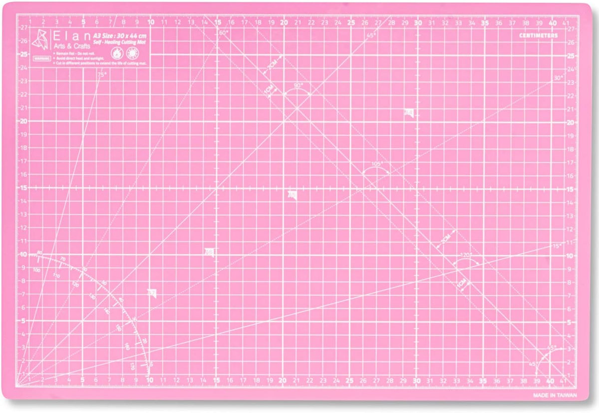 Cutting Mat A3 Pink & Purple, Self Healing Cutting Mat 12x18 Inch, 5-Ply Craft Board Pink, Hobby Board for Crafts 12x18 Inch