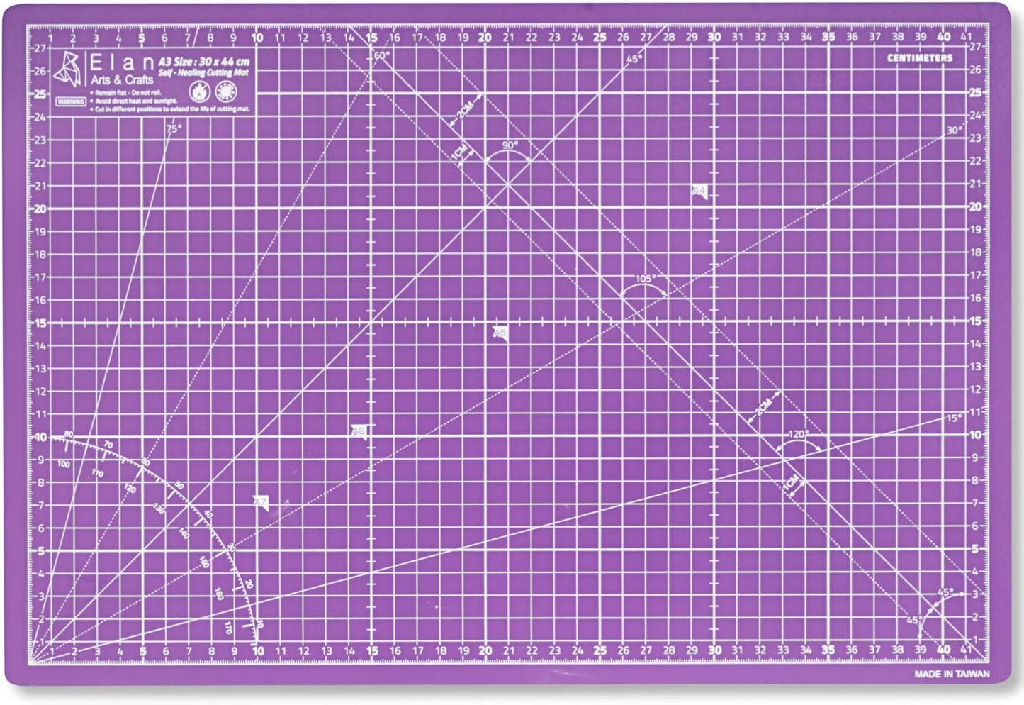 Cutting Mat A3 Pink & Purple, Self Healing Cutting Mat 12x18 Inch, 5-Ply Craft Board Pink, Hobby Board for Crafts 12x18 Inch