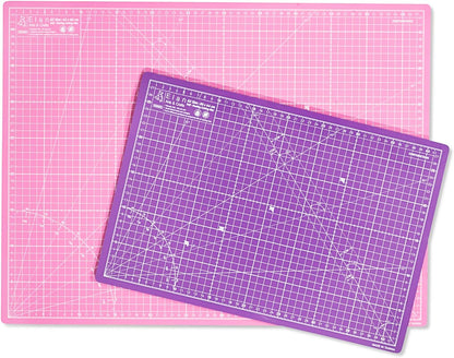 Cutting Mat A3 Pink & Purple, Self Healing Cutting Mat 12x18 Inch, 5-Ply Craft Board Pink, Hobby Board for Crafts 12x18 Inch
