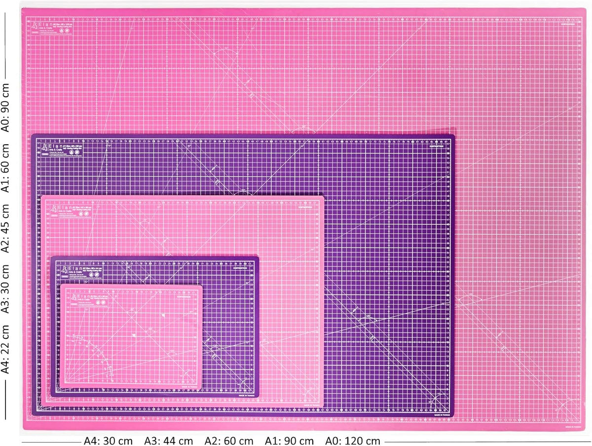 Cutting Mat A3 Pink & Purple, Self Healing Cutting Mat 12x18 Inch, 5-Ply Craft Board Pink, Hobby Board for Crafts 12x18 Inch