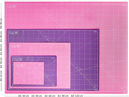 Cutting Mat A3 Pink & Purple, Self Healing Cutting Mat 12x18 Inch, 5-Ply Craft Board Pink, Hobby Board for Crafts 12x18 Inch