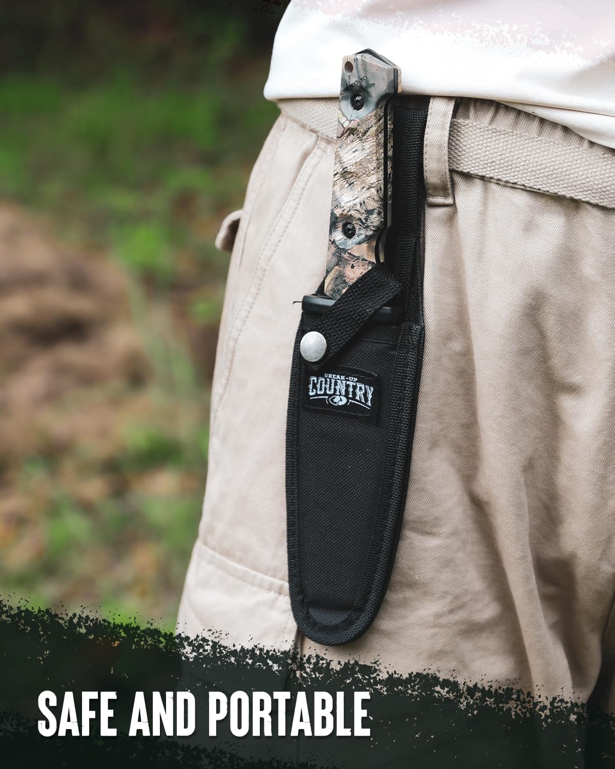 Fixed Blade Hunting Knife Set - 2 Piece, Sheath Included | Full Tang Handle Straight Edge and Gut Hook Blades Game Processing Knife