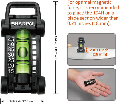 194H Whetstone Knife Blade Sharpener Sharpening Stone Angle Guide, Chisel/Plane Iron Blade Honing Guide, Knife Edge Angle Finder, Knife Sharpening Trainer (Angle from 15° to 45°)