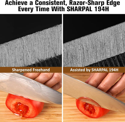 194H Whetstone Knife Blade Sharpener Sharpening Stone Angle Guide, Chisel/Plane Iron Blade Honing Guide, Knife Edge Angle Finder, Knife Sharpening Trainer (Angle from 15° to 45°)