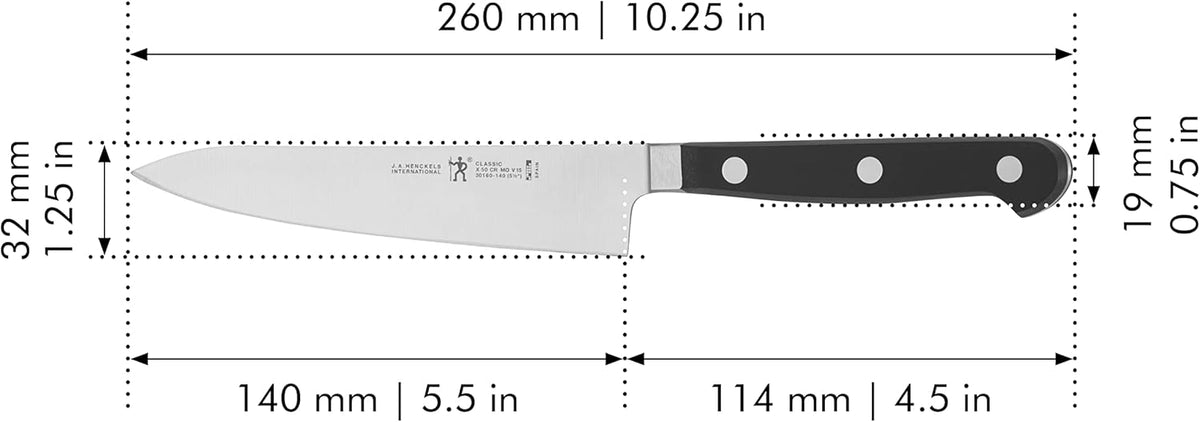 Classic Razor-Sharp 2-Piece Knife Set, Santoku Knife 5 Inch, Paring Knife, German Engineered Informed by 100+ Years of Mastery