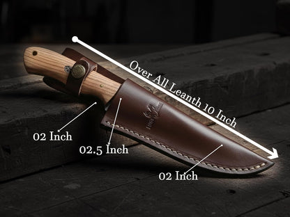Genuine Leather Knife Sheath – 6.5-Inch Fixed Blade Hunting Knife Holster, Fixed Blade Sheath Leather Sheaths Knife Holster Leather Sheath Brown