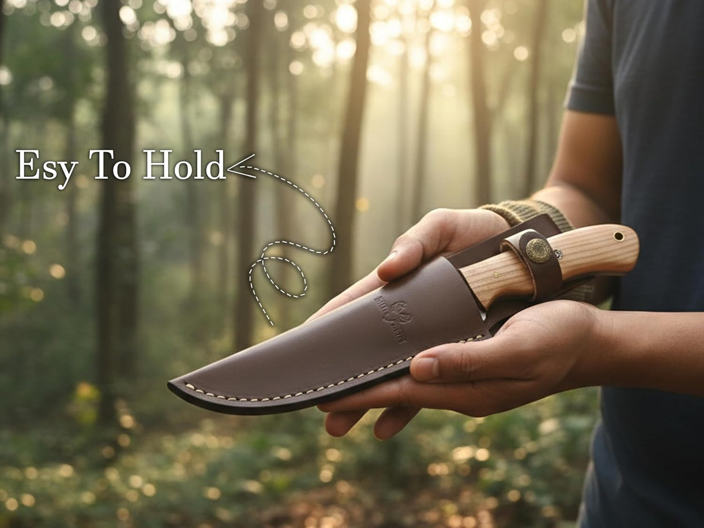 Genuine Leather Knife Sheath – 6.5-Inch Fixed Blade Hunting Knife Holster, Fixed Blade Sheath Leather Sheaths Knife Holster Leather Sheath Brown