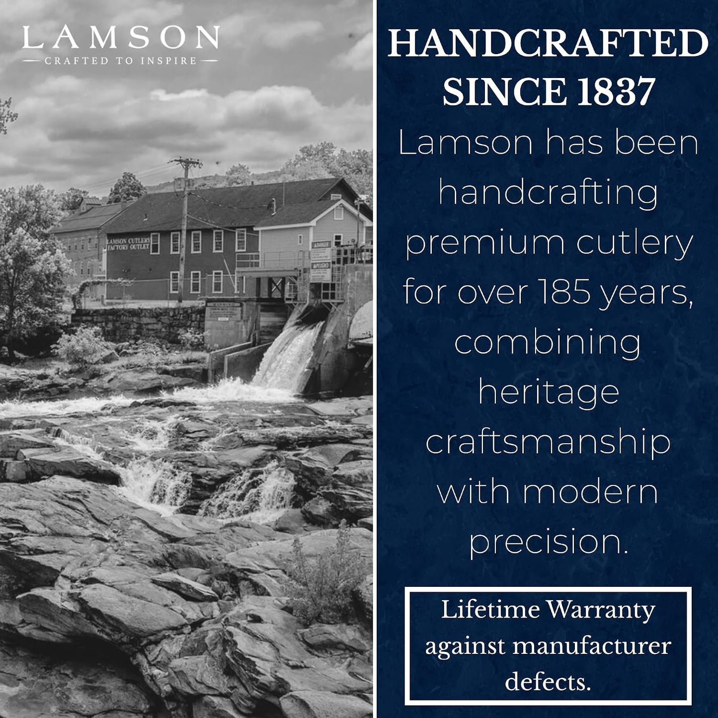Lamson Kitchen Shears, 8 In Forged Take Apart Poultry Scissors | High-carbon steel cuts chicken bones, herb stems, twine and pizza; blades separate at the pivot; all stainless build