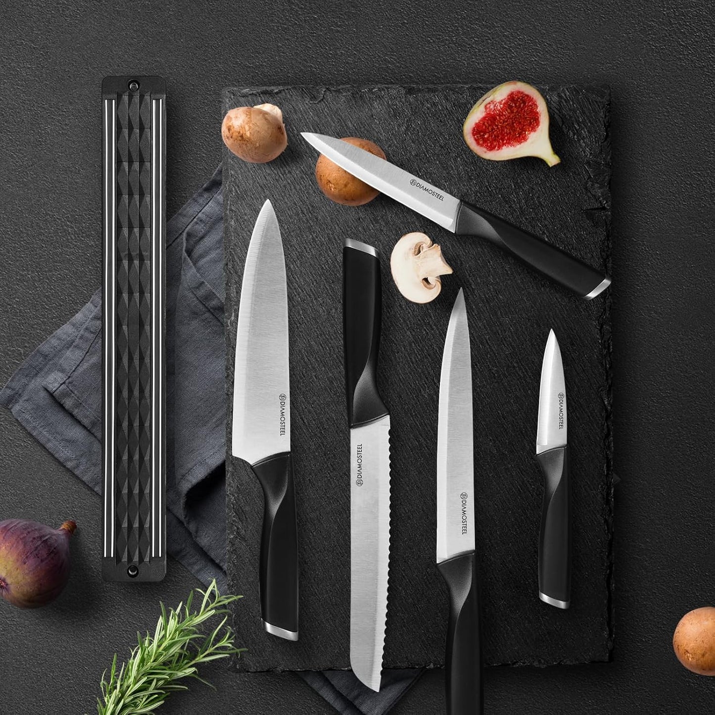 White Knife Set, 13 Pieces Knife Block Set with Built-in Sharpener Scissors for Kitchen Meat & Vegetable Cutting, Dishwasher Safe Knives Set Present for Family & Restaurant