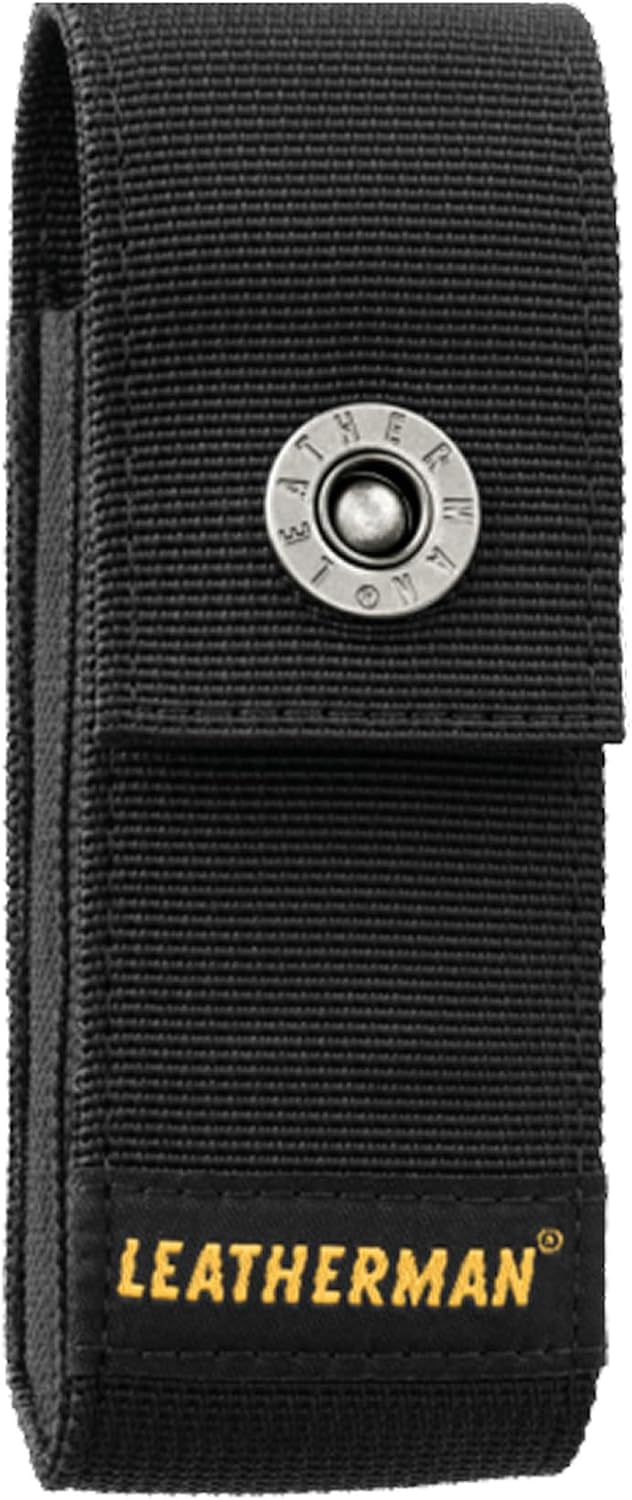 Premium Nylon Snap Sheath, Fits 3.25” to 4.5” Multi-Tools, Black, Medium