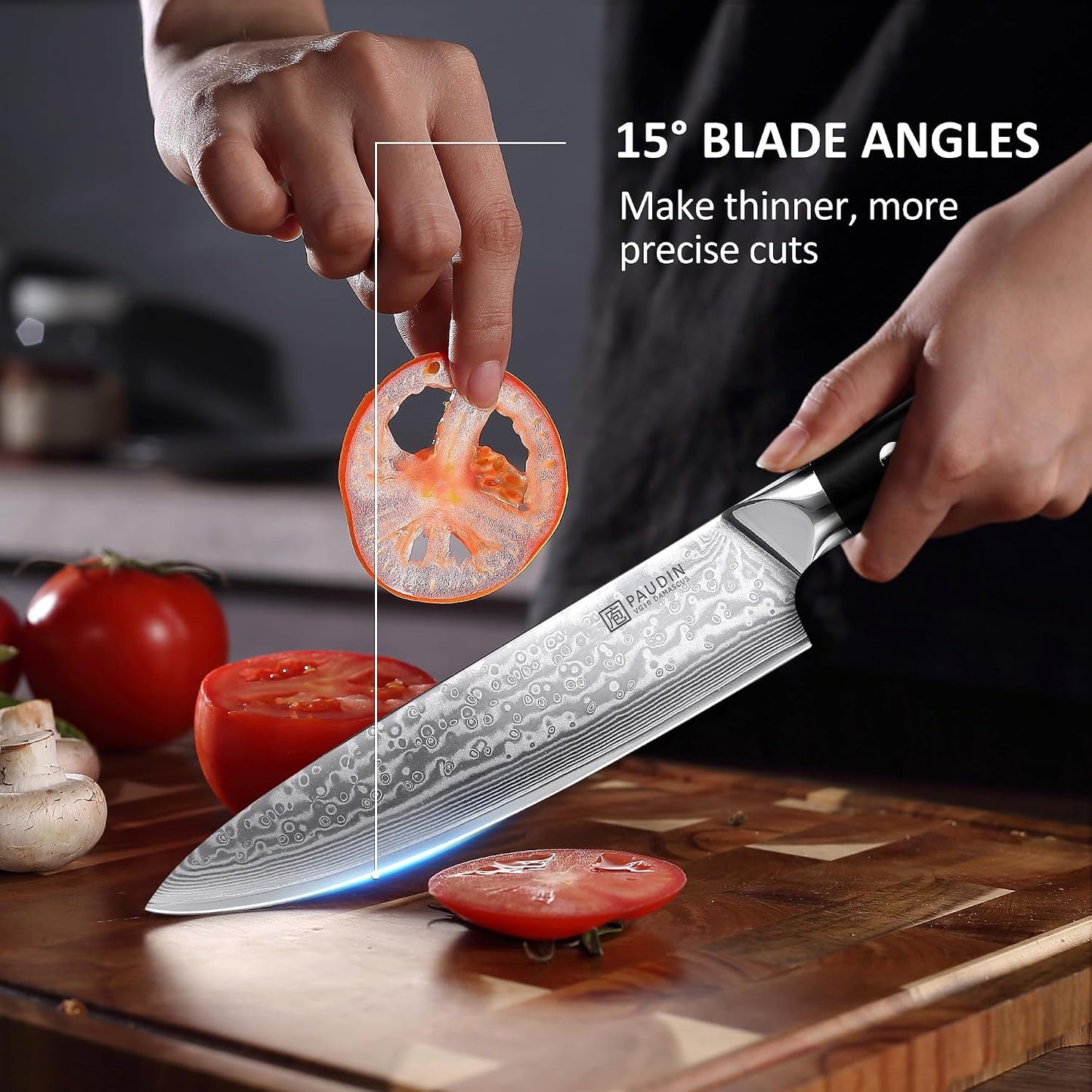 Chef Knife 8 Inch, 67-Layer Japanese VG10 Steel Core Damascus Kitchen Knife, Razor Sharp Japanese Chef Knife with Ergonomic G10 Handle for Home, Restaurant