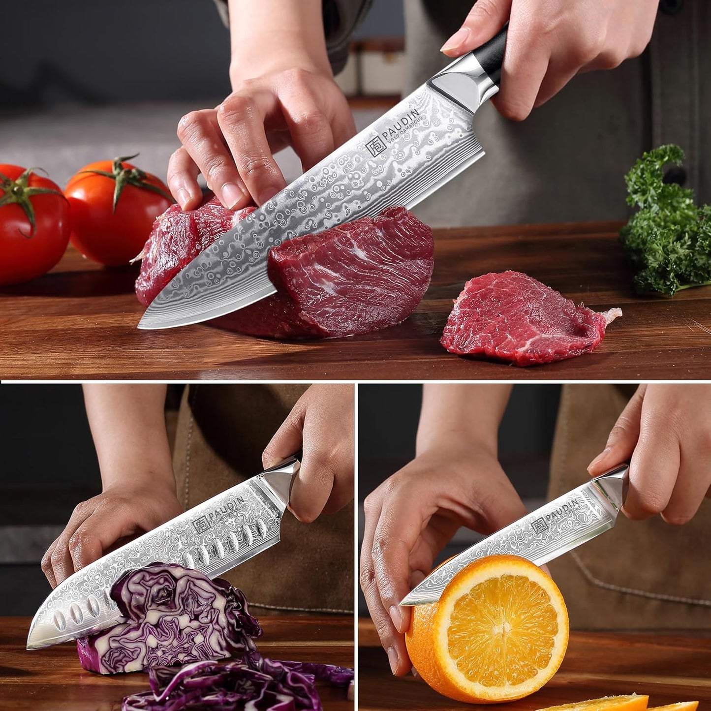 Chef Knife 8 Inch, 67-Layer Japanese VG10 Steel Core Damascus Kitchen Knife, Razor Sharp Japanese Chef Knife with Ergonomic G10 Handle for Home, Restaurant