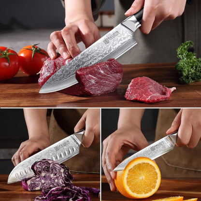 Chef Knife 8 Inch, 67-Layer Japanese VG10 Steel Core Damascus Kitchen Knife, Razor Sharp Japanese Chef Knife with Ergonomic G10 Handle for Home, Restaurant