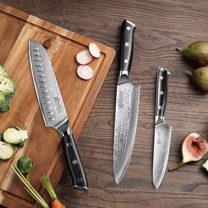 Chef Knife 8 Inch, 67-Layer Japanese VG10 Steel Core Damascus Kitchen Knife, Razor Sharp Japanese Chef Knife with Ergonomic G10 Handle for Home, Restaurant