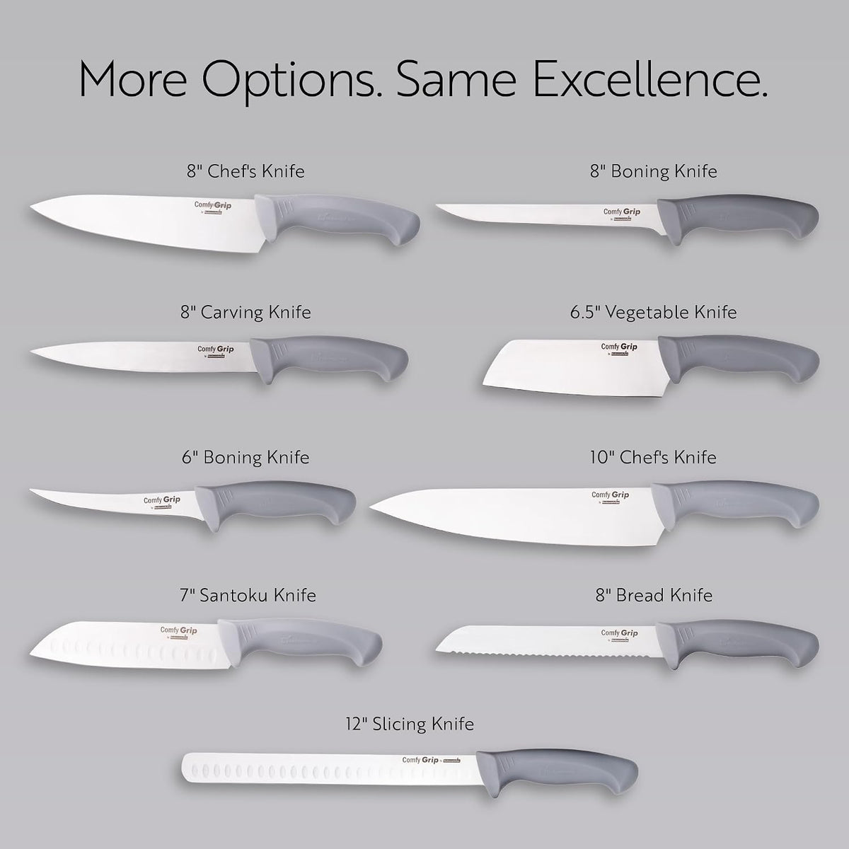 7 Inch Santoku Knife Stainless Steel Ergonomic Handle Non-Slip Grip Durable Kitchen Knife, Dishwasher-Friendly for Home Cooking and Commercial Use, Gray