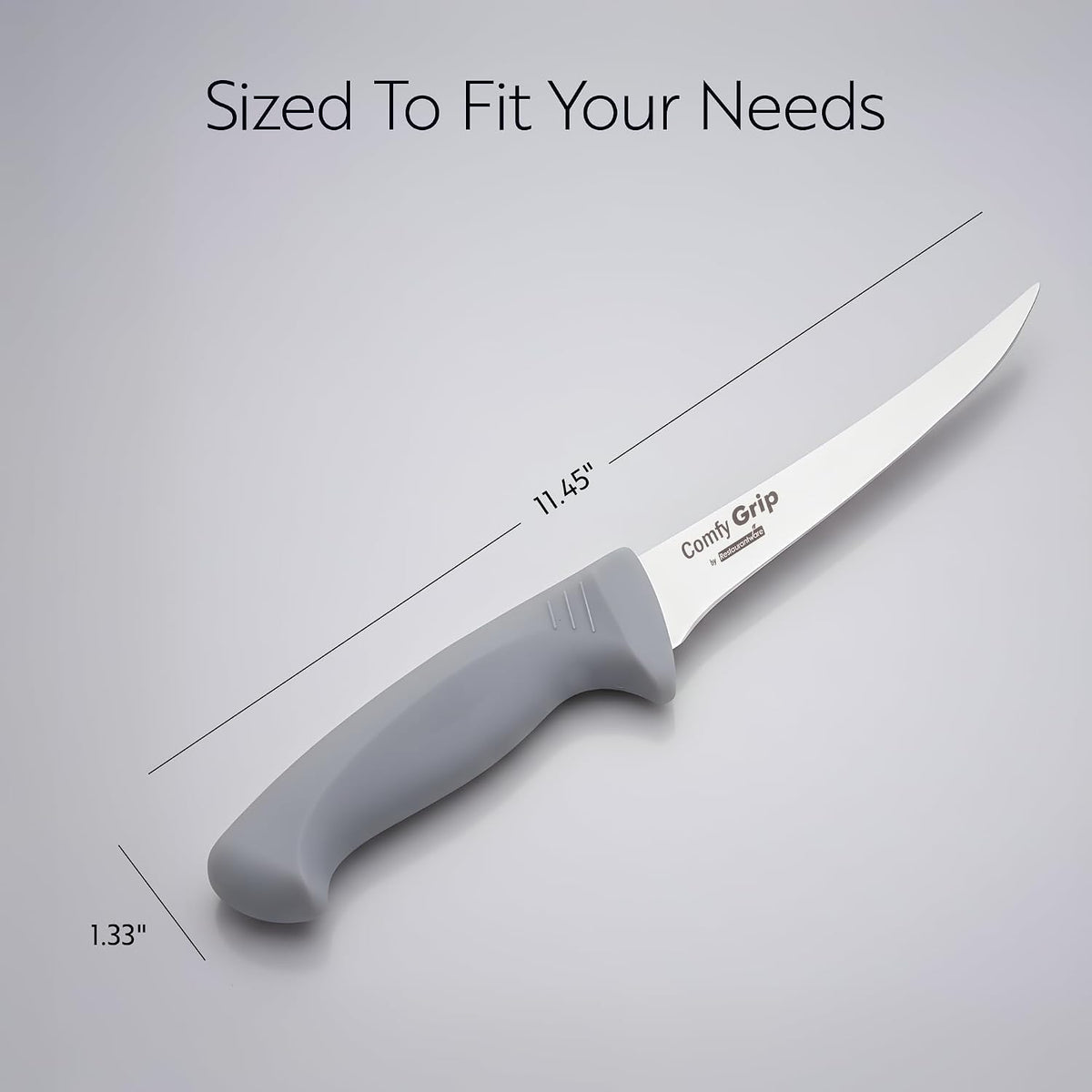 7 Inch Santoku Knife Stainless Steel Ergonomic Handle Non-Slip Grip Durable Kitchen Knife, Dishwasher-Friendly for Home Cooking and Commercial Use, Gray