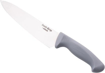 7 Inch Santoku Knife Stainless Steel Ergonomic Handle Non-Slip Grip Durable Kitchen Knife, Dishwasher-Friendly for Home Cooking and Commercial Use, Gray