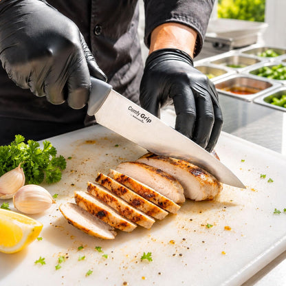 7 Inch Santoku Knife Stainless Steel Ergonomic Handle Non-Slip Grip Durable Kitchen Knife, Dishwasher-Friendly for Home Cooking and Commercial Use, Gray
