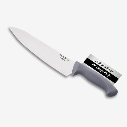 7 Inch Santoku Knife Stainless Steel Ergonomic Handle Non-Slip Grip Durable Kitchen Knife, Dishwasher-Friendly for Home Cooking and Commercial Use, Gray