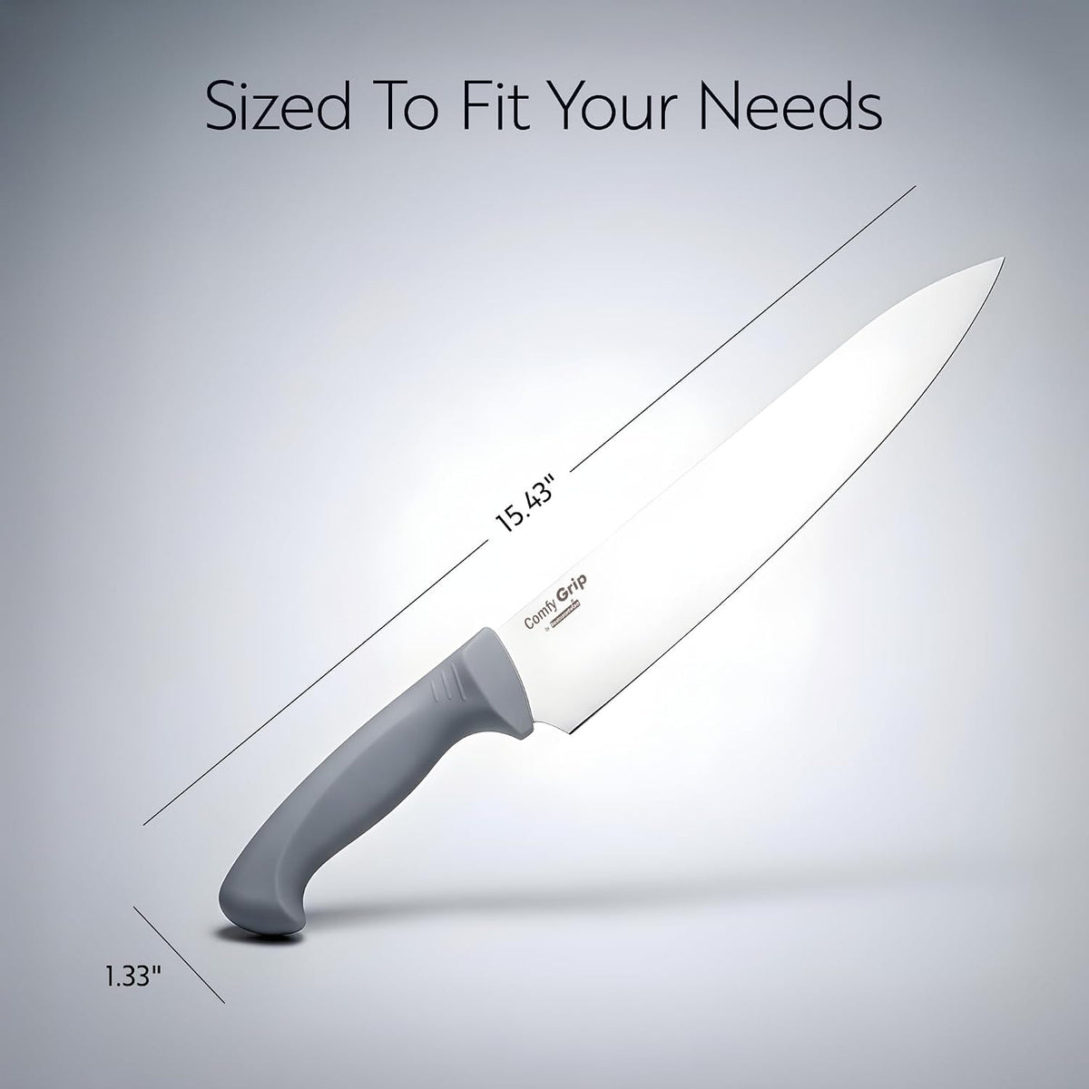 7 Inch Santoku Knife Stainless Steel Ergonomic Handle Non-Slip Grip Durable Kitchen Knife, Dishwasher-Friendly for Home Cooking and Commercial Use, Gray