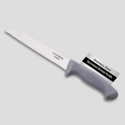 7 Inch Santoku Knife Stainless Steel Ergonomic Handle Non-Slip Grip Durable Kitchen Knife, Dishwasher-Friendly for Home Cooking and Commercial Use, Gray