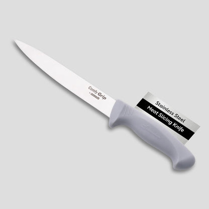 7 Inch Santoku Knife Stainless Steel Ergonomic Handle Non-Slip Grip Durable Kitchen Knife, Dishwasher-Friendly for Home Cooking and Commercial Use, Gray