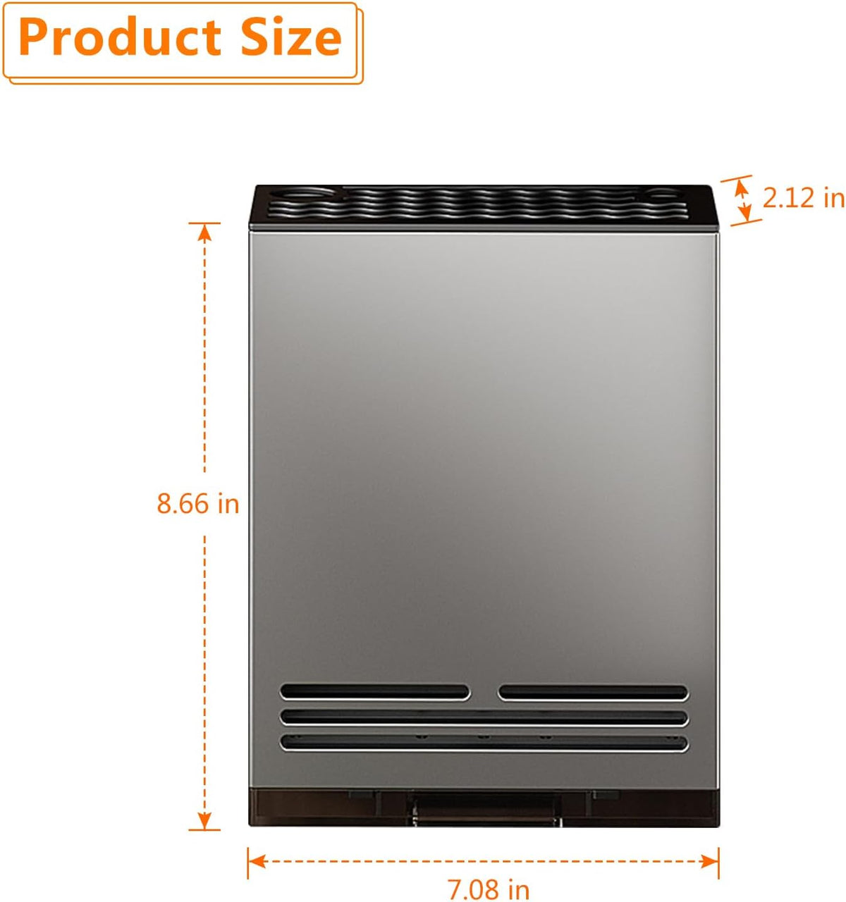 Magnetic Universal Knife Block Holder, Magnetic Aluminum Knife Holder for Refrigerator with Slots for Scissors and Sharpening Rod Storage Stand Display Unique Slot Design to Protect Blade