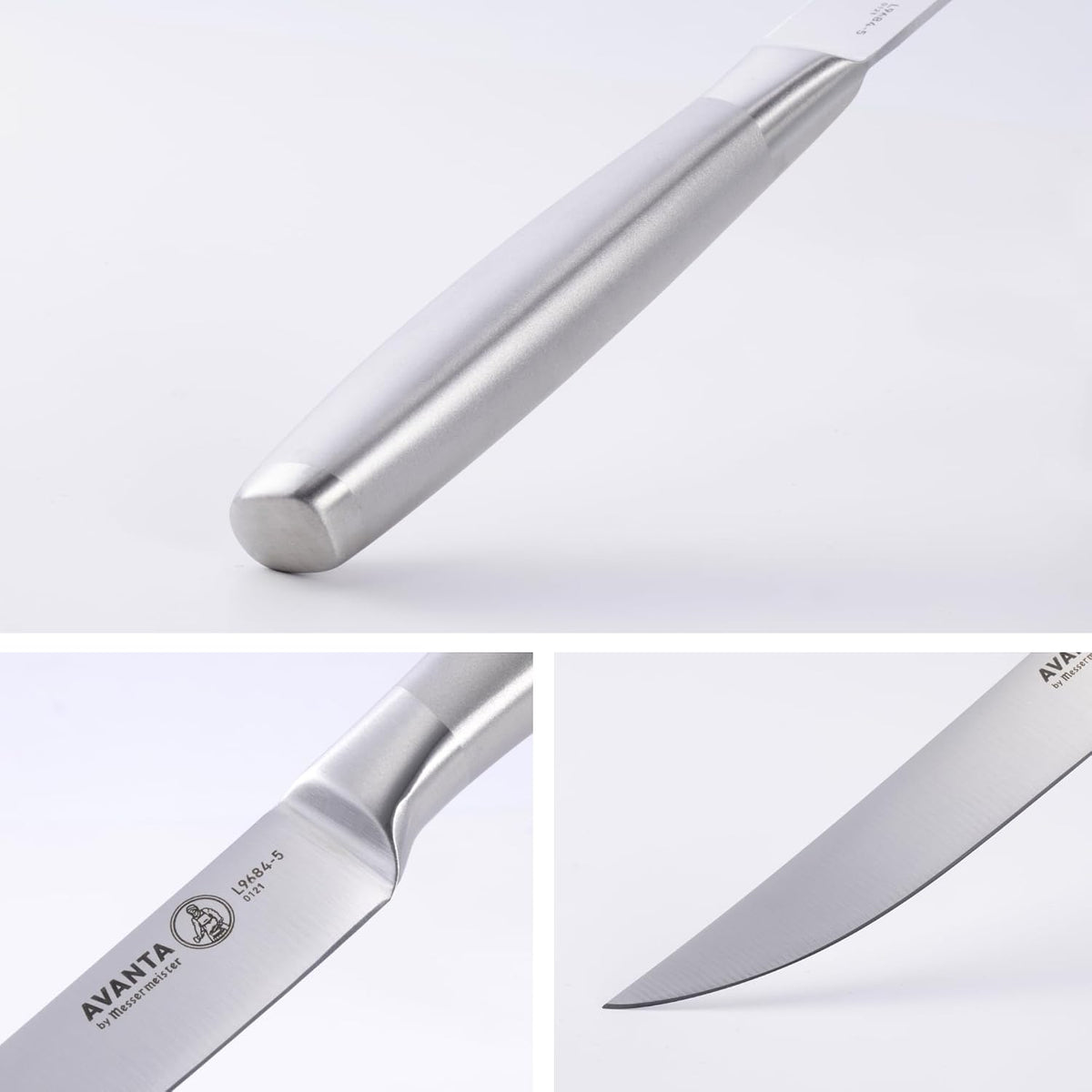 Avanta Forged 5” Fine Edge Steak Knife Set - German X50 Stainless Steel - Rust Resistant & Easy to Maintain - Includes 4 Steak Knives