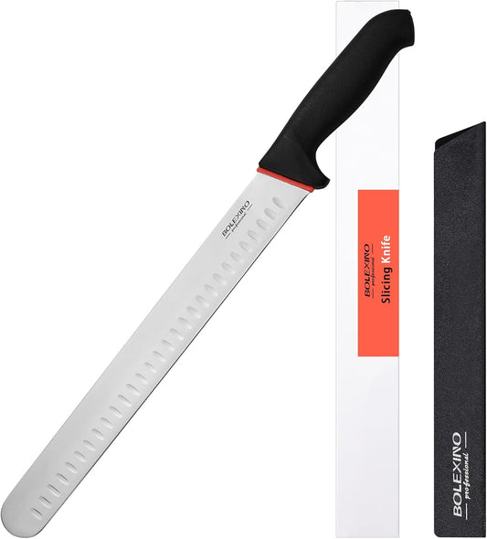12" Carving Slicing Knife, Sharp Ham Slicer for Meat & BBQ | Razor-Sharp 12" Carving Blade, Ergonomic Non-Slip Handle, High-Carbon Stainless Steel, Versatile for Meats & Vegetables.