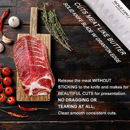 12" Carving Slicing Knife, Sharp Ham Slicer for Meat & BBQ | Razor-Sharp 12" Carving Blade, Ergonomic Non-Slip Handle, High-Carbon Stainless Steel, Versatile for Meats & Vegetables.