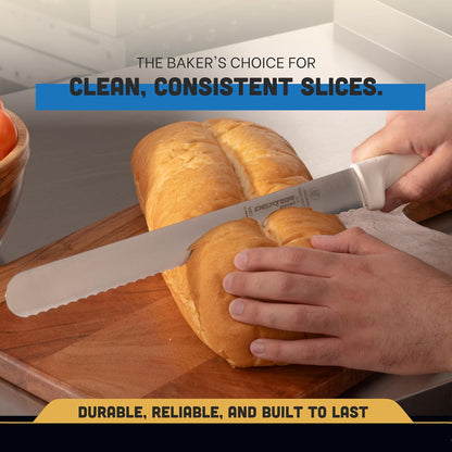 SofGrip 12" Scalloped Roast Slicer Knife | 24243 | High-Carbon DEXSTEEL Blade | Non-Slip Soft Rubber Grip Handle | NSF Certified, Stain-Free, Made in USA