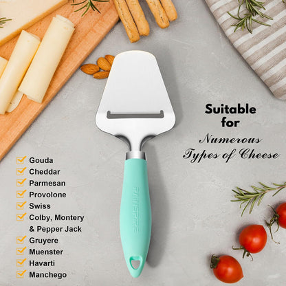 Upgraded Non-Stick Cheese Slicers for Block Cheese Multi-Functional Cheese Cutter for Mozzarella, Cheddar, Gruyere Charcuterie Accessories Dishwasher Safe Kitchen Tools, Black