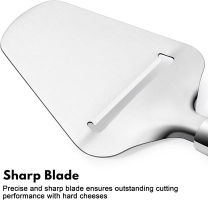 Upgraded Non-Stick Cheese Slicers for Block Cheese Multi-Functional Cheese Cutter for Mozzarella, Cheddar, Gruyere Charcuterie Accessories Dishwasher Safe Kitchen Tools, Black
