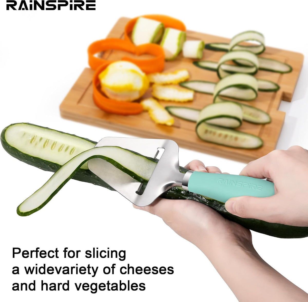 Upgraded Non-Stick Cheese Slicers for Block Cheese Multi-Functional Cheese Cutter for Mozzarella, Cheddar, Gruyere Charcuterie Accessories Dishwasher Safe Kitchen Tools, Black
