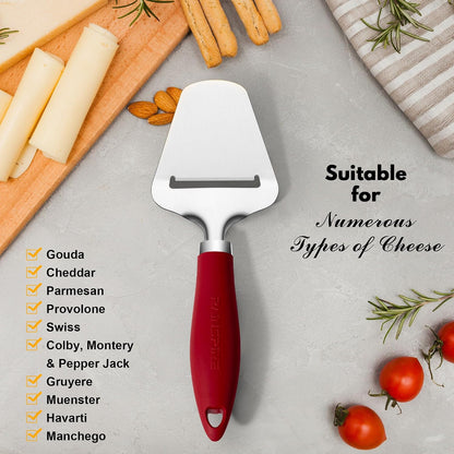 Upgraded Non-Stick Cheese Slicers for Block Cheese Multi-Functional Cheese Cutter for Mozzarella, Cheddar, Gruyere Charcuterie Accessories Dishwasher Safe Kitchen Tools, Black