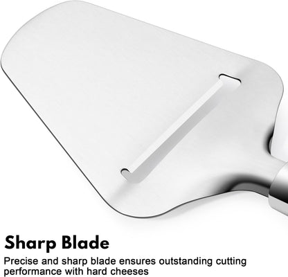 Upgraded Non-Stick Cheese Slicers for Block Cheese Multi-Functional Cheese Cutter for Mozzarella, Cheddar, Gruyere Charcuterie Accessories Dishwasher Safe Kitchen Tools, Black