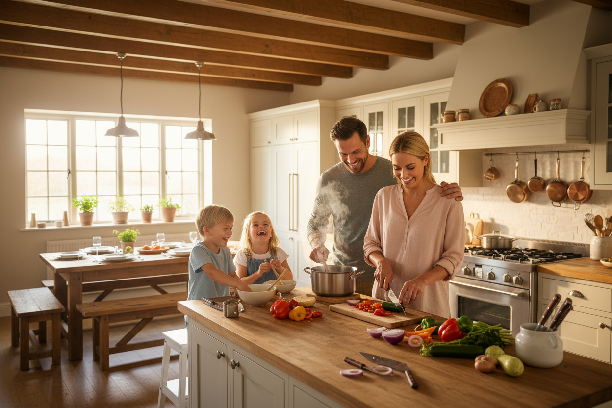 Family Cooking Together