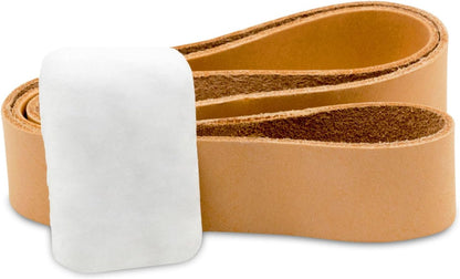 2 X 72 Inch Knife Maker's Leather Honing Strop Belt with Buffing Compound