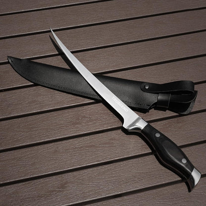 Boning Knife with Protective Sheath, Razor Sharp Stainless Steel Chef Knives for Boning Filleting Trimming Skinning, Kitchen Cutlery with Ergonomic Anti-slip Handle