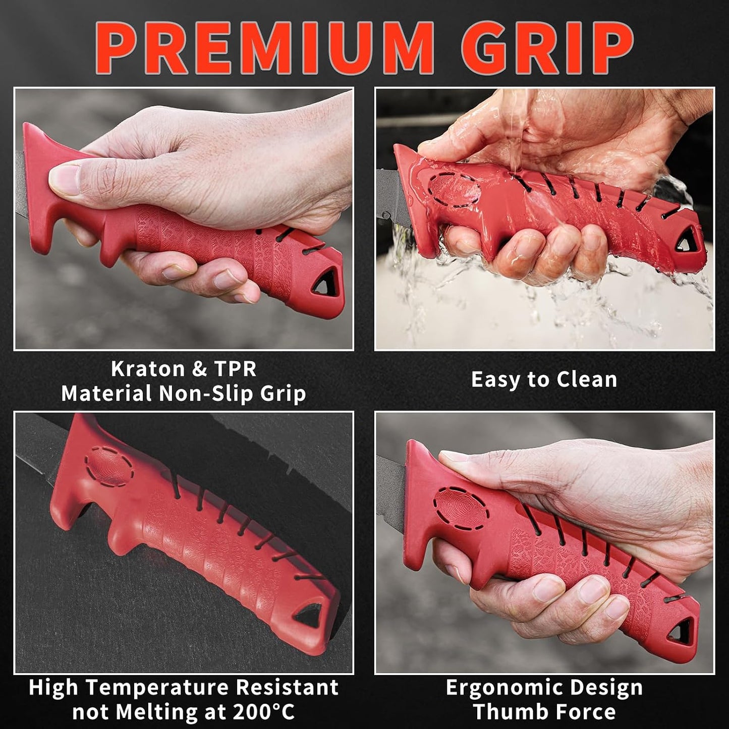 Boning Knife with Protective Sheath, Razor Sharp Stainless Steel Chef Knives for Boning Filleting Trimming Skinning, Kitchen Cutlery with Ergonomic Anti-slip Handle