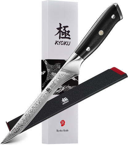 Chef Knife - 8"- Shogun Series Japanese Style VG10 Steel Core Hammered Damascus Blade Kitchen Knife - with Sheath & Case