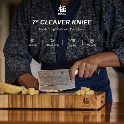 Chef Knife - 8"- Shogun Series Japanese Style VG10 Steel Core Hammered Damascus Blade Kitchen Knife - with Sheath & Case