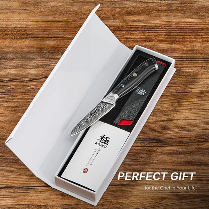Chef Knife - 8"- Shogun Series Japanese Style VG10 Steel Core Hammered Damascus Blade Kitchen Knife - with Sheath & Case